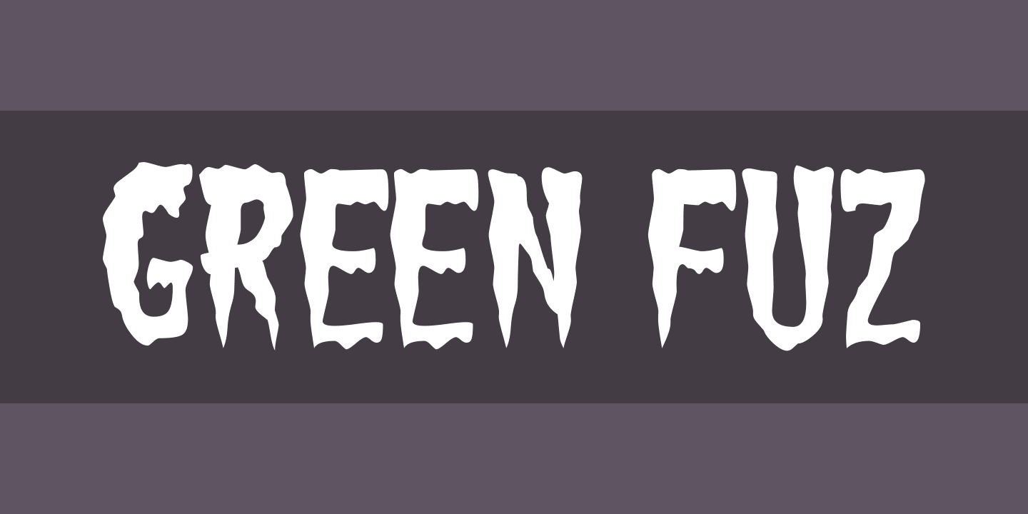 Green Fuz Regular Font preview